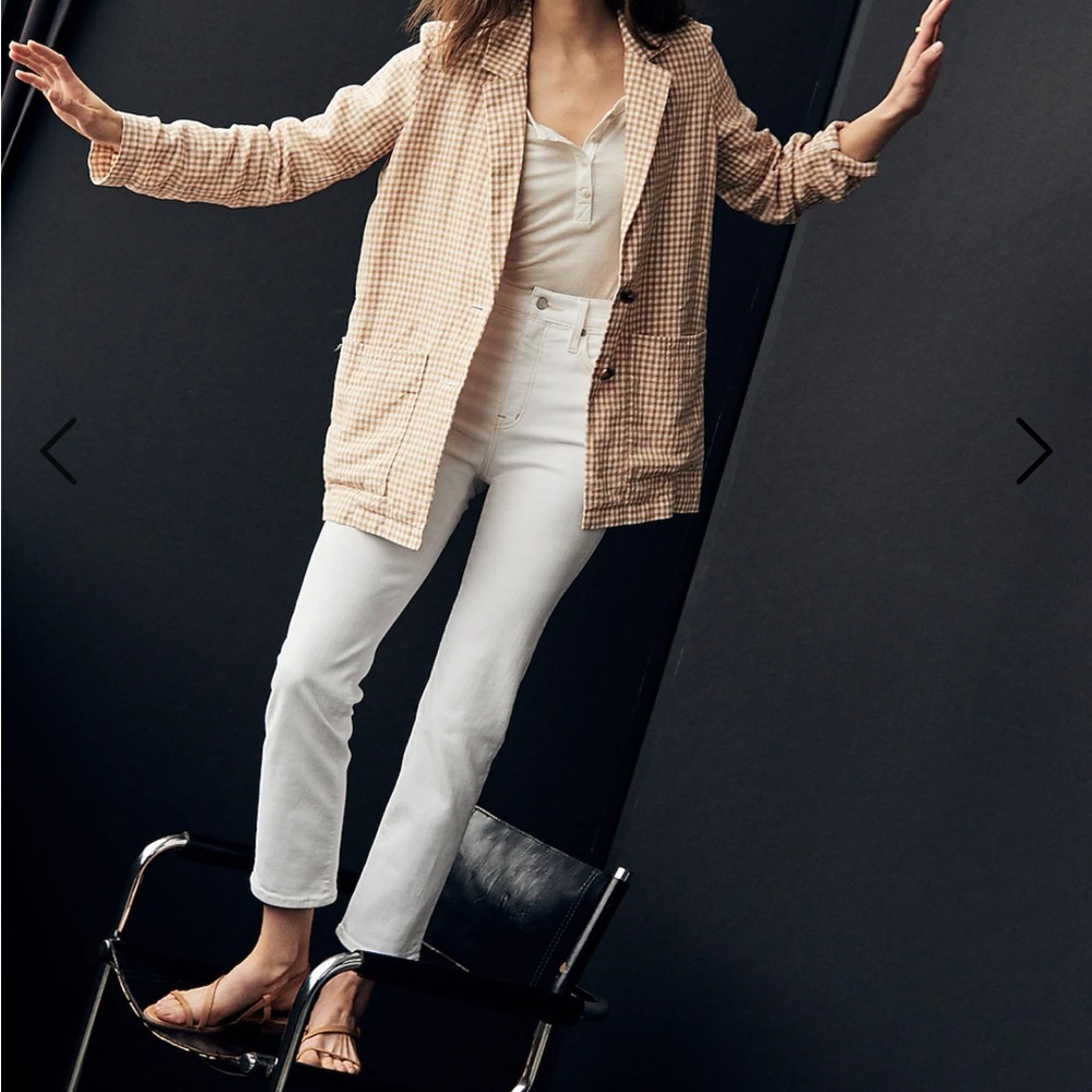 Madewell Classic Straight Jeans in tile white, size 25